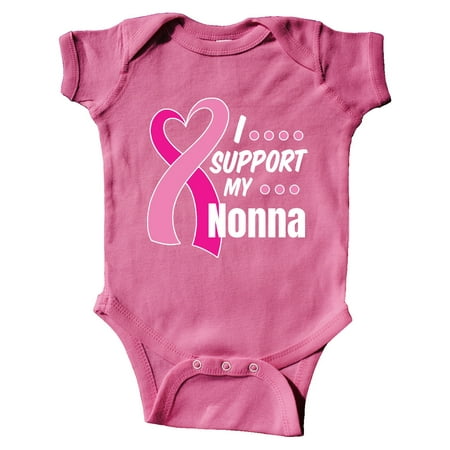 

Inktastic Breast Cancer Awareness I Support My Nonna with Pink Ribbon Gift Baby Boy or Baby Girl Bodysuit