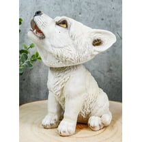 Ebros Wildlife Cries of The Night Howling White Snow Wolf Bobblehead Figurine