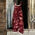thumbnail image 3 of Fgvctg Womens Valentine's Day Jumpsuits Wide Leg Pant Comfy Overalls Love Heart Graphic Sleeveless Spaghetti Straps Jumpsuits Rompers Bib Overalls Loose Sprimg Pants With Pockets Hot Pink 5XL, 3 of 5