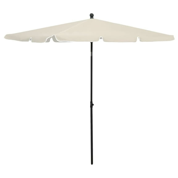 vidaXL Garden Parasol Sand Fabric (100% polyester), Steel 82.7 x 55.1 in