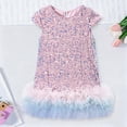 thumbnail image 2 of UAYOTSE Girls Sequin Dress A Line Sparkly Sleeveless Wedding Gown Party Dresses For Girls,Sizes 3-4 Years, 2 of 7