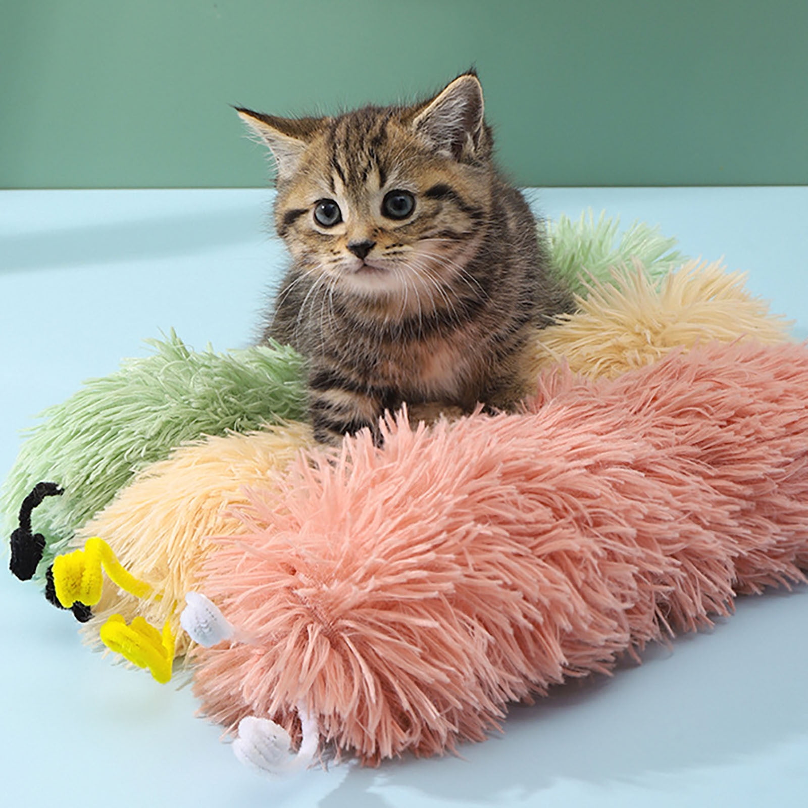 Jouet Pour Chat Arc-en-ciel En Peluche - Coussin Confortable Avec Herbe à Chat Intégrée | Jouet Interactif D'intérieur