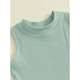 thumbnail image 6 of Suealasg Litte Girls 2Pcs Summer Outfits Sleeveless Ribbed Knit Tank Tops +Jeans Denim Pants 1T 2T 3T 4T 5T 6T Toddler Kids Girls Clothes Set, 6 of 7