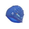 thumbnail image 6 of Unique Bargains 1 Pc Silicone Waterproof Cartoon Shark Swim Cap Dark Blue, 6 of 6