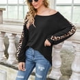 thumbnail image 4 of Blusa de manga larga,Blusa Estampado de leopardo Cuello redondo largo Blusa de manga larga Mujer Estampado de leopardo Tops de manga larga Funcionalidad versátil, 4 of 7