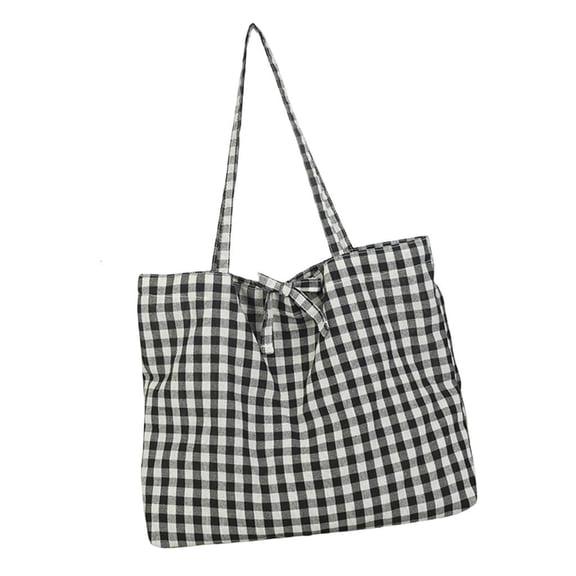 Giaone Women's Toted Handbag Plaids Canvas Toted Bag Purse Stylish Casual Trendy Shoulder Bag Large Capacity Hobos Handbags