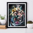 thumbnail image 2 of Juego de pintura de diamante para adultos DIY Demon Slayer Anime Diamond Art 5D Diamond Painting Full Diamond Gemstone Art Punto de cruz Arte Decoración de la pared del hogar 30x40cm, 2 of 5