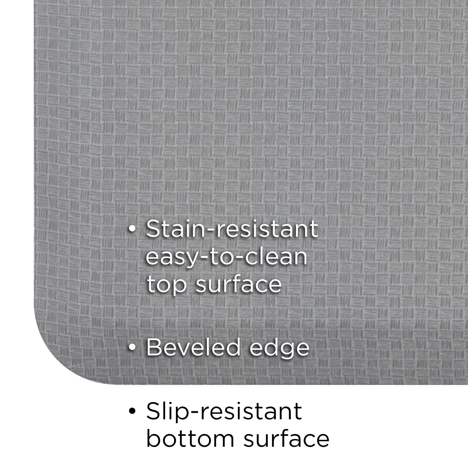One Piece Fishbone-shaped Silica Gel Kitchen Mat With Grey Patchwork  Pattern, Light Luxurious Style, Cushioning, Anti-fatigue, And Two-sided  Kitchen Carpet. It Is A Minimalist Silica Gel & Soft Rubber Mat That Absorbs