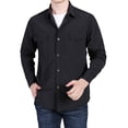 thumbnail image 2 of BiZtdJrK Mens Hiking Shirts Button Down Long Sleeve Shirts Solid Waterproof Breathable Shirt Outdoor Fishing Camping Work Shirts Back&nbsp;to&nbsp;College&nbsp;Sale Black M, 2 of 3