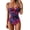 Purple print, variant on Women's One Piece Swimsuit Push Up Wrap Front Tummy Control Bathing Suits Bandeau Support Slimming Swimwear