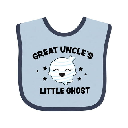 

Inktastic Cute Great Uncle s Little Ghost with Stars Gift Baby Girl Bib