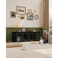 Dog Crate Furniture, 71" Heavy Duty Dog Kennels with Divider, Pads, Side Table, TV Cabinet