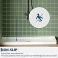thumbnail image 3 of Shower Base Pan 60x32 Inch - Slip-Resistant Center Drain, White for Bathroom, 3 of 8