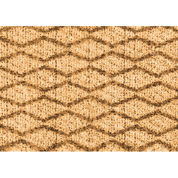 Ahgly Company Machine Washable Indoor Rectangle Trellis Orange Modern Area Rugs, 7' x 10'