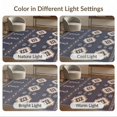 thumbnail image 7 of ODIKA 2'x3' Navy Beige Southwestern Diamond Medallion Washable Doormat Geometric Motifs with Interlocking Chain for Entryway, Kitchen, Laundry Room, Non-Slip, Low Pile, 7 of 7