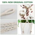 thumbnail image 5 of Juego De 1 Cesta Colgante De Macramé, Cesta Colgante De Cuerda De Algodón Maceta Colgante Para Plantas, Jardín, Sala De Estar, Exterior, Balcón, Ventana, Decoración De Pared De Balcón. Afortunado Sencillez, 5 of 5