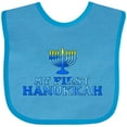 thumbnail image 3 of Inktastic My First Hanukkah with Menorah Boys or Girls Baby Bib, 3 of 4