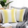thumbnail image 2 of Lemon Yellow White Gradient Outdoor Pillow Covers Pack of 2 Simple Pattern Waterproof Throw Pillow Covers Decorative Cushion Cases for Patio Garden Tent Balcony Couch 26x26 inch, 2 of 8