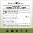 thumbnail image 2 of Herbal Roots Organic Ginkgo Biloba | 1,400mg per Serving | 60 Vegan Capsules, 2 of 8