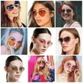 thumbnail image 3 of Gafas de sol con forma de corazón para mujer Marco de metal polarizado Gafas de sol modernas con forma de corazón Protección UV400 Lente negra, 3 of 5