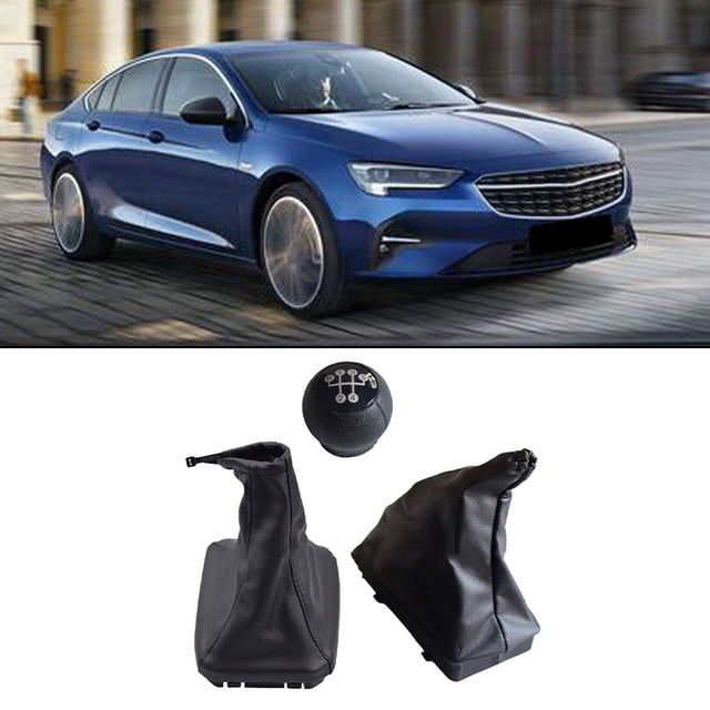 Car Shift Knob Gear Shift Gaiter Handbrake Dust Cover For Opel 2004-2009 With White Circle