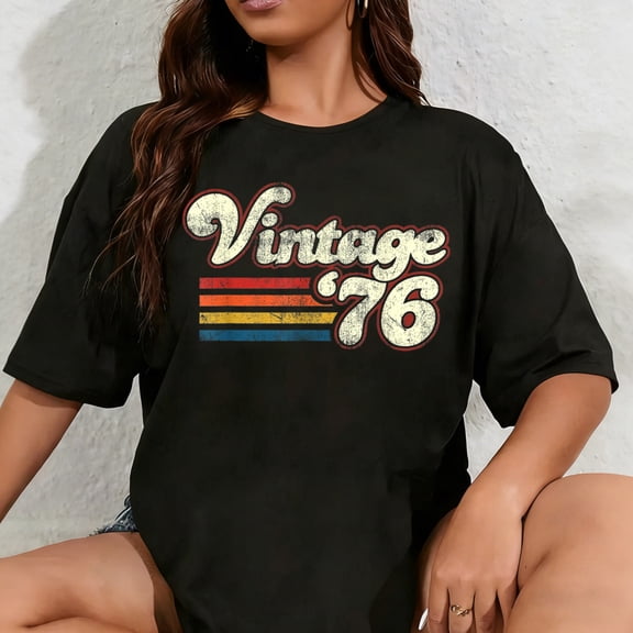100% Cotton Unisex Vintage 1976 Birthday T-Shirt