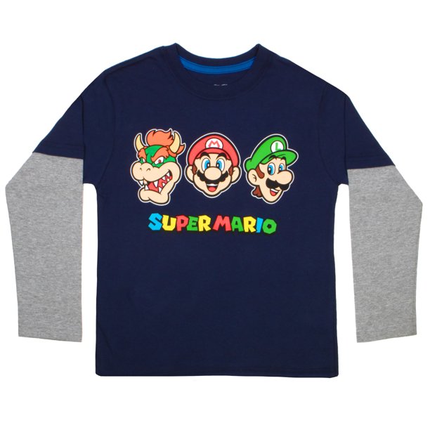 T-shirt Old Navy Mario Kart Manches Courtes - Bleu, Taille 10/12 Ans, Neuf Avec étiquettes