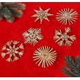 thumbnail image 4 of Estrella De Paja El Árbol De Navidad, Juego De 24 Estrellas De Paja Festivas - Colgante De Paja Natural Para Decoraciones Para Árboles De Navidad, Decoraciones Navideñas - Con Una Hermosa, 4 of 4