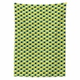 thumbnail image 2 of Geometric Tablecloth, Triangular in Various Tones Symmetric Colorful Design, Rectangle Satin Table Cover Accent for Dining Room and Kitchen, 52" X 70", Yellow Turquoise, by Ambesonne, 2 of 2