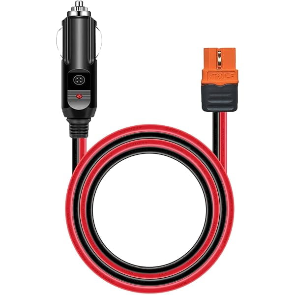 HAYAN Car Cigarette Lighter to XT60i Solar Cable,XT60i-F Extension Cable 14AWG Car Charger 12V Cable Adapter Power Supply Compatible for Ecoflow Portable Power Station (1.5M) (1.5M)