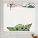 thumbnail image 4 of 5pcs 2*7" Baby Yoda stickers, Europe and America Star Wars cartoon car glass decals, The Mandalorian decorative wall decals, look at Baby Yoda bright, 4 of 5