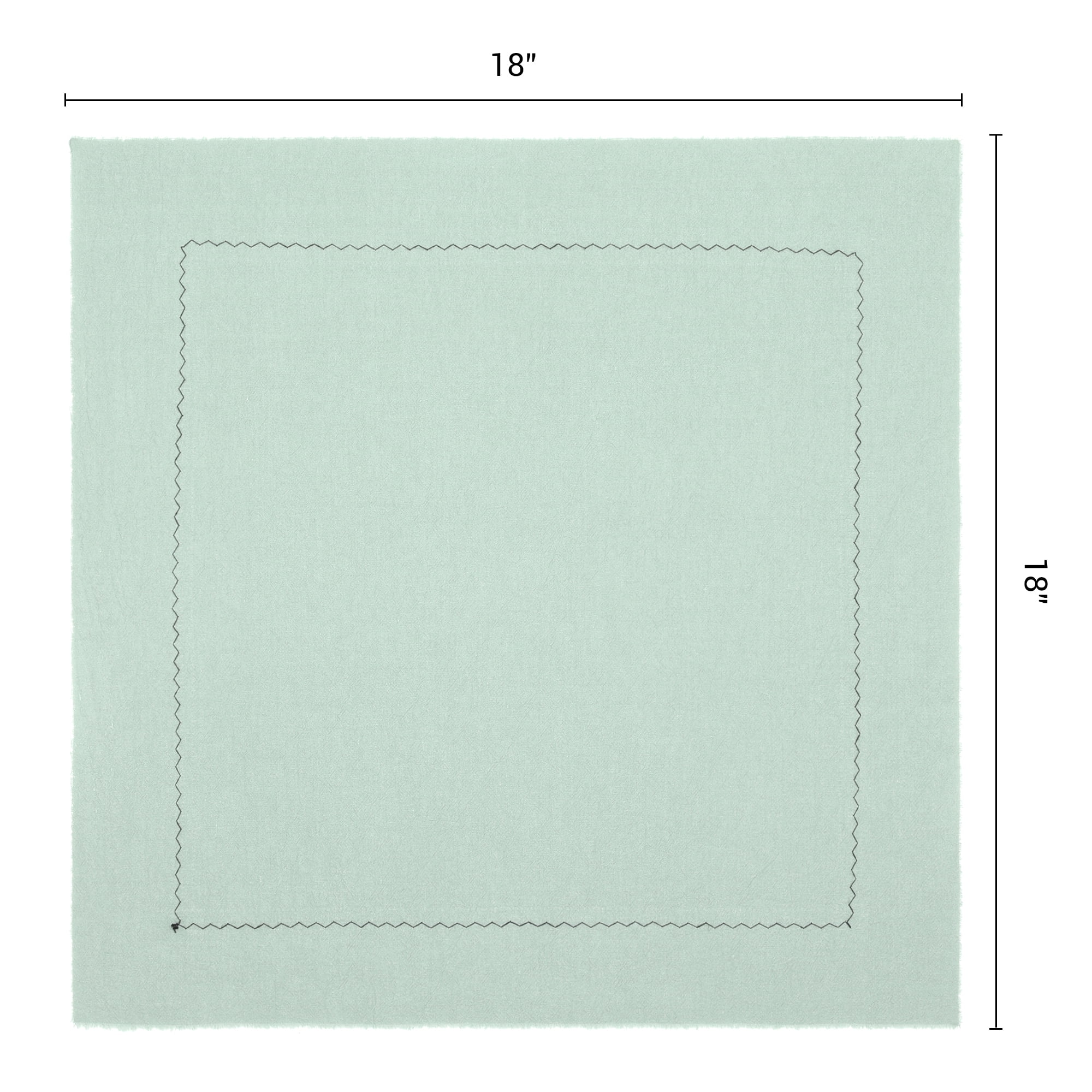 Unique Bargains 12Pcs Washable Reusable Home Cloth Napkins Sage Green 18x18inch