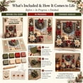 thumbnail image 3 of 3D Christmas Fabric Poke Art Kit, No Sew DIY Holiday Craft Kit for Adults, Beginner Vintage Christmas Fabric Poking Craft Set with Display Stand, Handmade Holiday Home Decor Art, 3 of 5