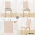 thumbnail image 4 of Deconovo Decorativo Sólido Fundas de silla, Extraíble White Chair Slipcover Jacquard Dots Comedor Fundas de silla, Juego of 6, Light Pink, 4 of 7