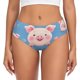 thumbnail image 1 of Fotbe Cute Pig Flowers Calzones Estampados para Mujer – Ropa Interior de Algodón, Cómoda, Suave y Elástica-X-Small, 1 of 6