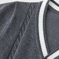thumbnail image 5 of NAISIBABY Boys Cardigan Sweater, V Neck Buttons Soft Classic Striped School Uniform Knit Outwear Gray 3T, 5 of 5