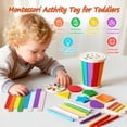 thumbnail image 2 of HYPERLIVING Toys for 1 2 3 years old, Toddlers Wooden Shape and Colour Sorting, Sensory Toy, Kids Travel Game for Airplane Car Journey, Fine Motor Skills, Cause and Effect Activities, 2 of 8