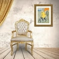 thumbnail image 3 of Penfield, Edward 15x18 Gold Ornate Wood Framed with Double Matting Museum Art Print Titled - Man Riding Bicycle, 3 of 4