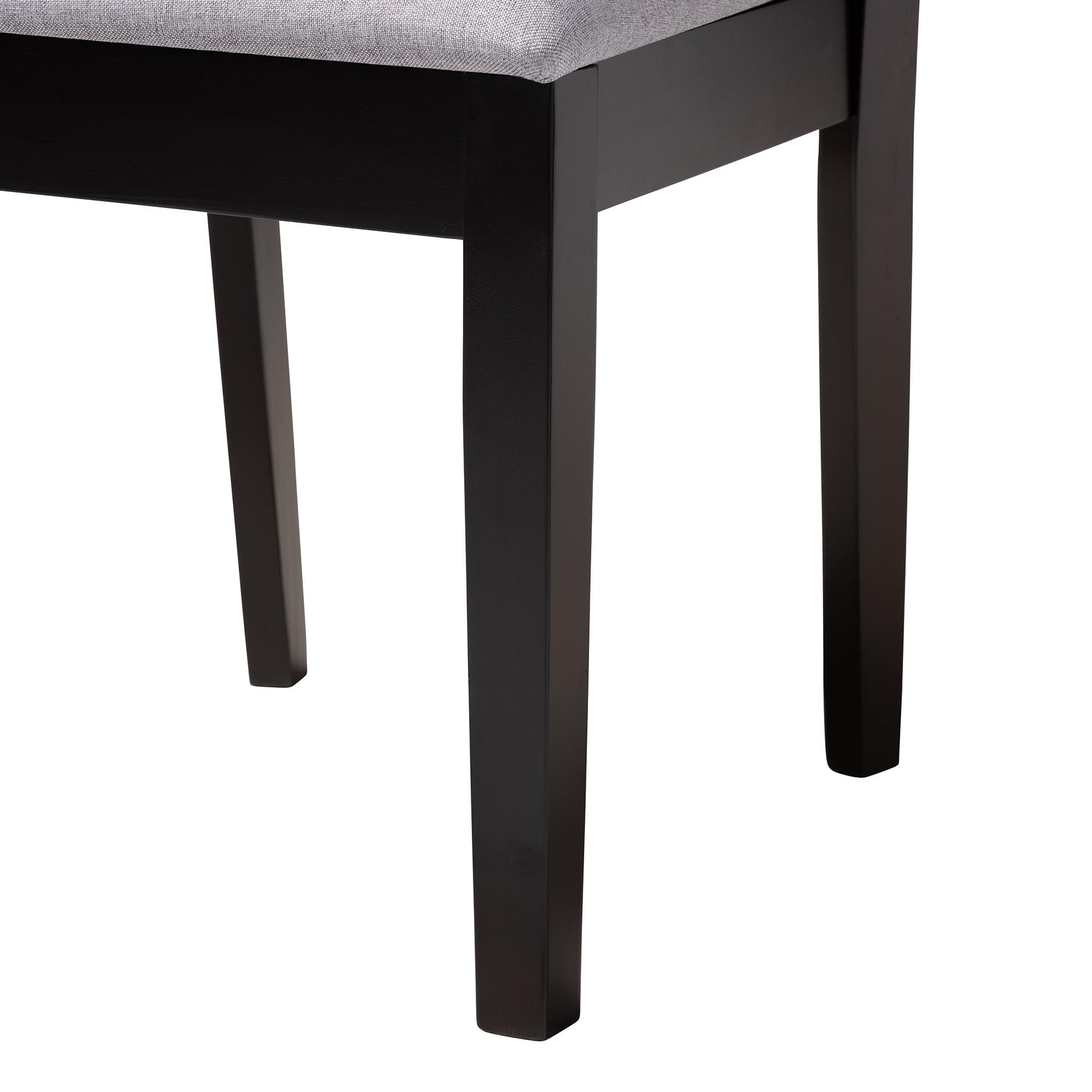 Baxton Studio Kara Modern Dining Set, 5-Piece, Espresso Brown
