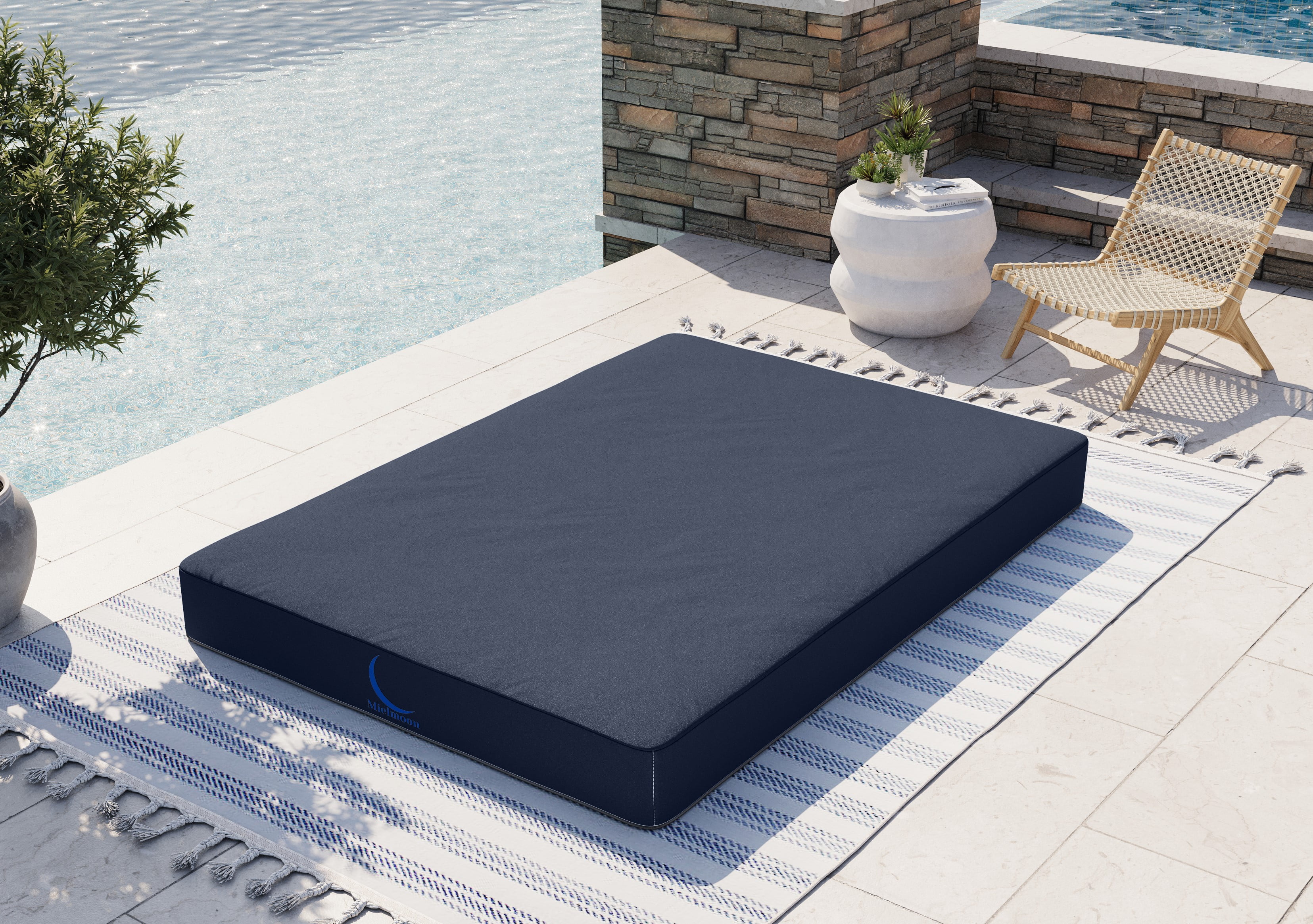 MielmoonCare 7 inch Waterproof Bedwetting Mattress Twin Size Medium Firm Foam,Supportive Spinal,Outdoor Friendly,Flippable,No-Springs