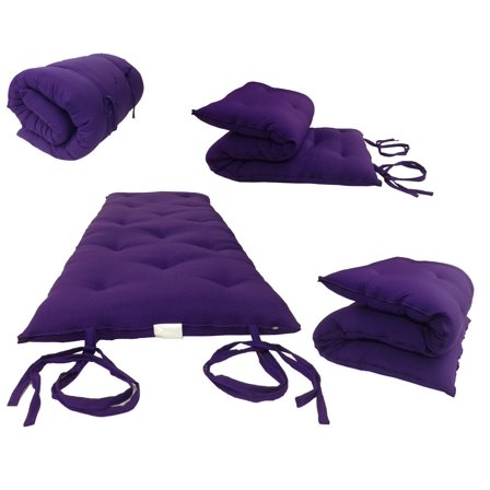 Floor Rolling Futon Mattresses, Sleeper Bedding Mats 3x30x80, Purple