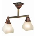 thumbnail image 5 of Meyda Tiffany 129083 Bungalow 2 Light 16" Wide Semi-Flush Linear Ceiling Fixture - Copper, 5 of 7