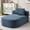 Twin + Box Spring Not Required + Blue + Composite + Primary Living Space + American Design + Fiber Foam and Polyester Fiber Pad + Polyester + Fabric, variant on 67.5''Chaise Lounge Chair 46'' Wide Seat Indoor Corduroy Oversized Sleeper Sofa for Living Room Deep Seat Lounge and Two Soft Pillows Convertible Boneless Sofa Bed, Beige, No Assembly Required