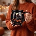 thumbnail image 4 of SLYNSHome Halloween Gift Mug Witch Cauldron Mug With Cat And Pumpkin Print, Black Ceramic Halloween Tea Cup, Cute Novelty Drinkware For Fall Holiday, Unique Wiccan Gift Idea, 4 of 7