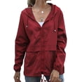 thumbnail image 1 of Coupe-vent Imperméable pour Femmes, Veste Légère avec Capuche, Extérieur, 1 of 5