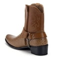 thumbnail image 2 of Jazame Men's Western Ankle High Cowboy Riding Moto Dress Boots, Brown, 7.5, 2 of 5