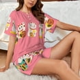 thumbnail image 6 of Bixox Women's Cute Cat Printed Pajama Set 2 Piece Lounge Set Top and Shorts Soft Pajamas, Shorts with Pockets, 6 of 7