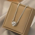thumbnail image 5 of QTOCIO Home Decor, Magnetic Sparkling Diamond Cold Wind Metal Inlaid Diamond Round Ball 3 Layer Necklace Elegant And Elegant Temperament Light Luxury Collar Chain, 5 of 5