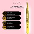 thumbnail image 3 of LLBA Lash Tweezer Professional Volume False Lash Application Tool | Multi Shapes & Purposes Tweezers | Non-Slip Grip Tweezers for Volume, Isolation & Classic Lashes (Gold, Girl Boss Isolation), 3 of 7