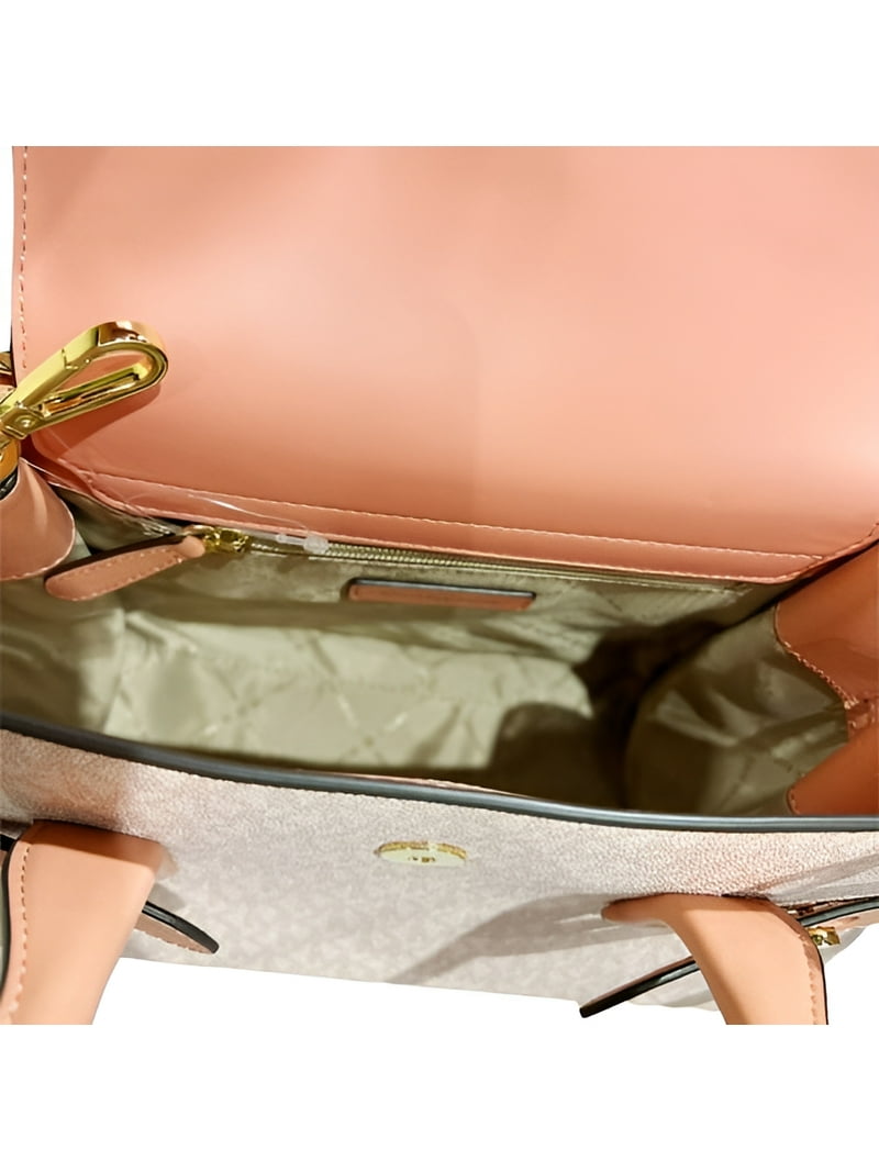 Michael Kors Carmen Med. Signature Satchel Bag - Leather